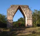 Arch at the end of the sacbé, Kabah, Yucatan